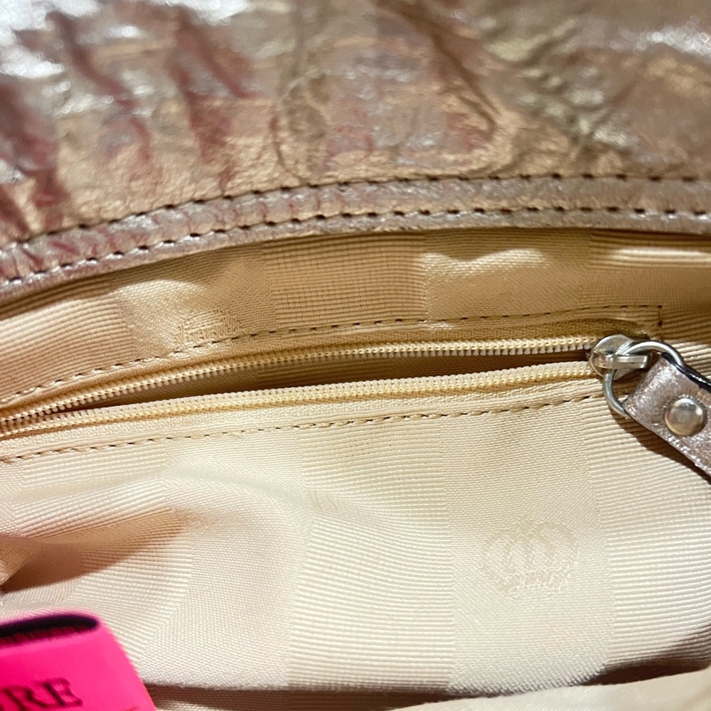 Juicy Couture Vintage Metallic Silver Crackled Leather Clutch - Y2K McBling - Picture 6 of 16